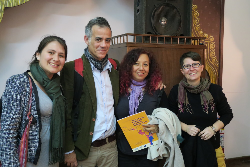 Cristina Romero, migrante paraguaya en Brasil. Patricio Dobreé, Lilian Soto y Sandra Bosch