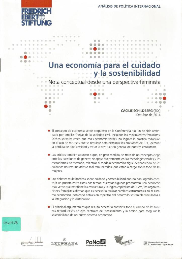 una economía para el cuidado y la sostenibilidad