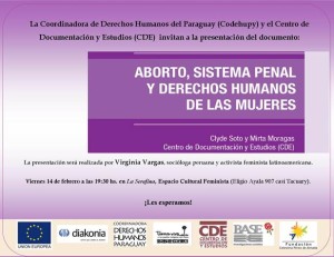 Tarjeta de invitación a la presentación de la investigación