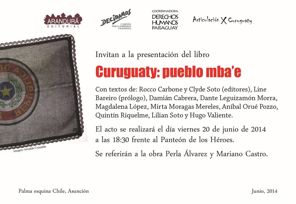  "Curuguaty: Pueblo Mba´e", presentación del libro.