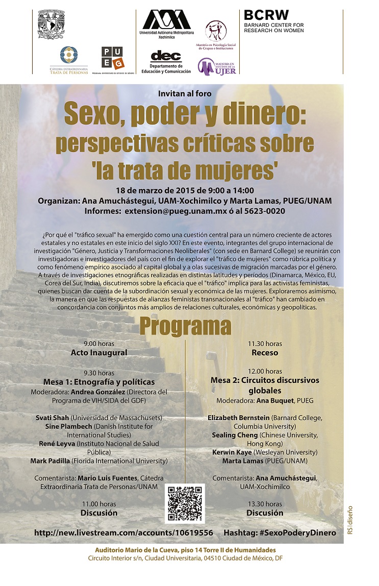 "Sexo, poder y dinero: perspectivas críticas sobre la trata de mujeres". Seminario on line
