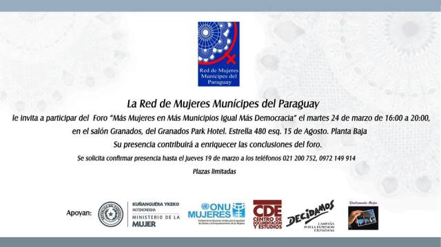 Foro "Más Mujeres en Más Municipios Igual a Más Democracia"