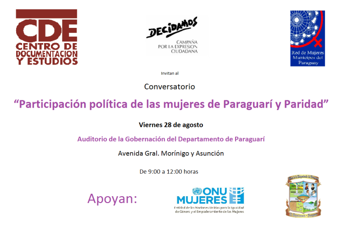 La participación política de las mujeres en Paraguarí y la paridad