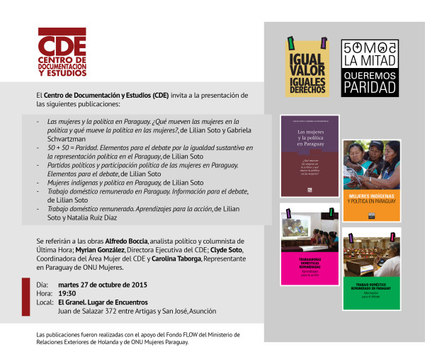 Presentación de publicaciones del CDE sobre participación política y sobre trabajo doméstico